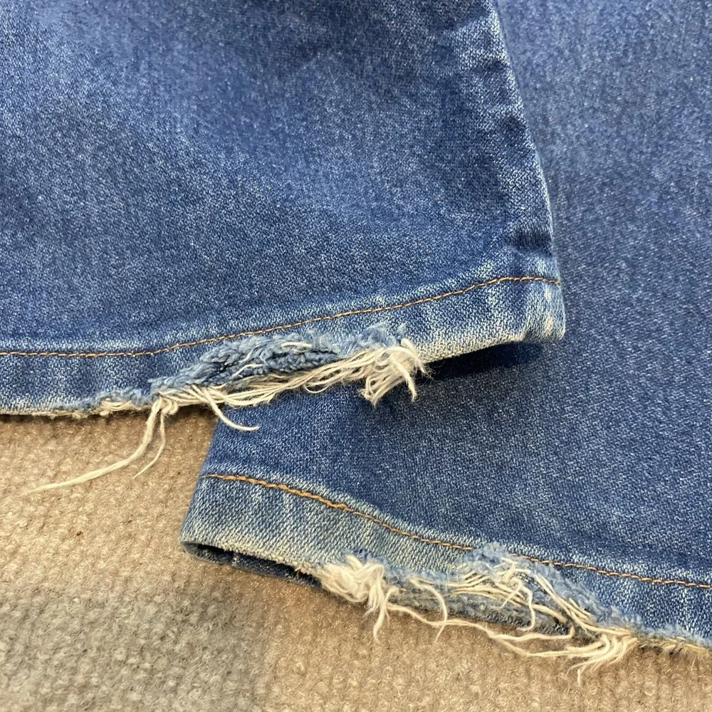 Wrangler Jeans Mens 42x32 Blue 936 DEN Cowboy Cut Slim Fit Western‎ Distressed